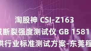 淘股神 CSI-Z163 医疗器械断裂强度测试仪 GB 15811-2016 提供行业标准测试方案-东莞程斯_力学_逻辑_试样